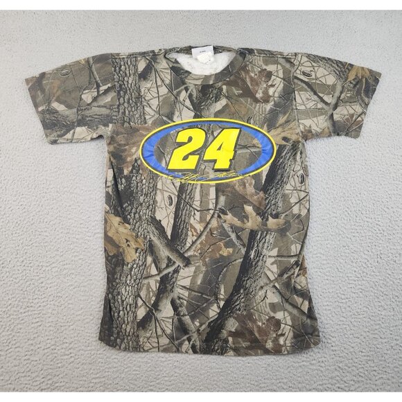 Chase Other - Vtg Jeff Gordon Shirt Mens Medium Dupont #24 Realtree Hardwoods Camo Hunt NASCAR